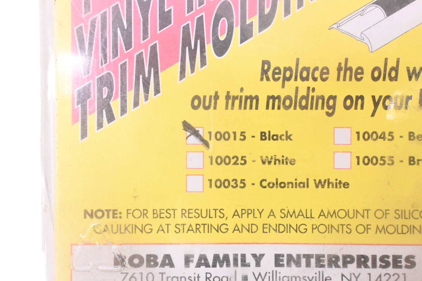 JR Products 10015 Black Vinyl Insert Trim Molding NOS