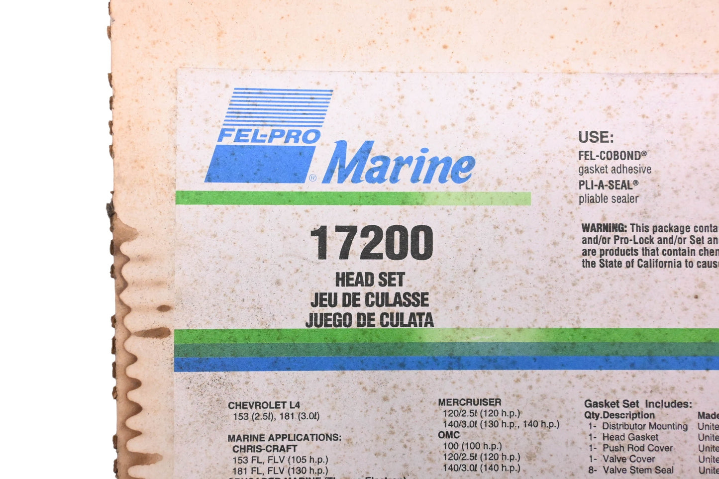 Fel-Pro 17200 Head Gasket Kit NOS