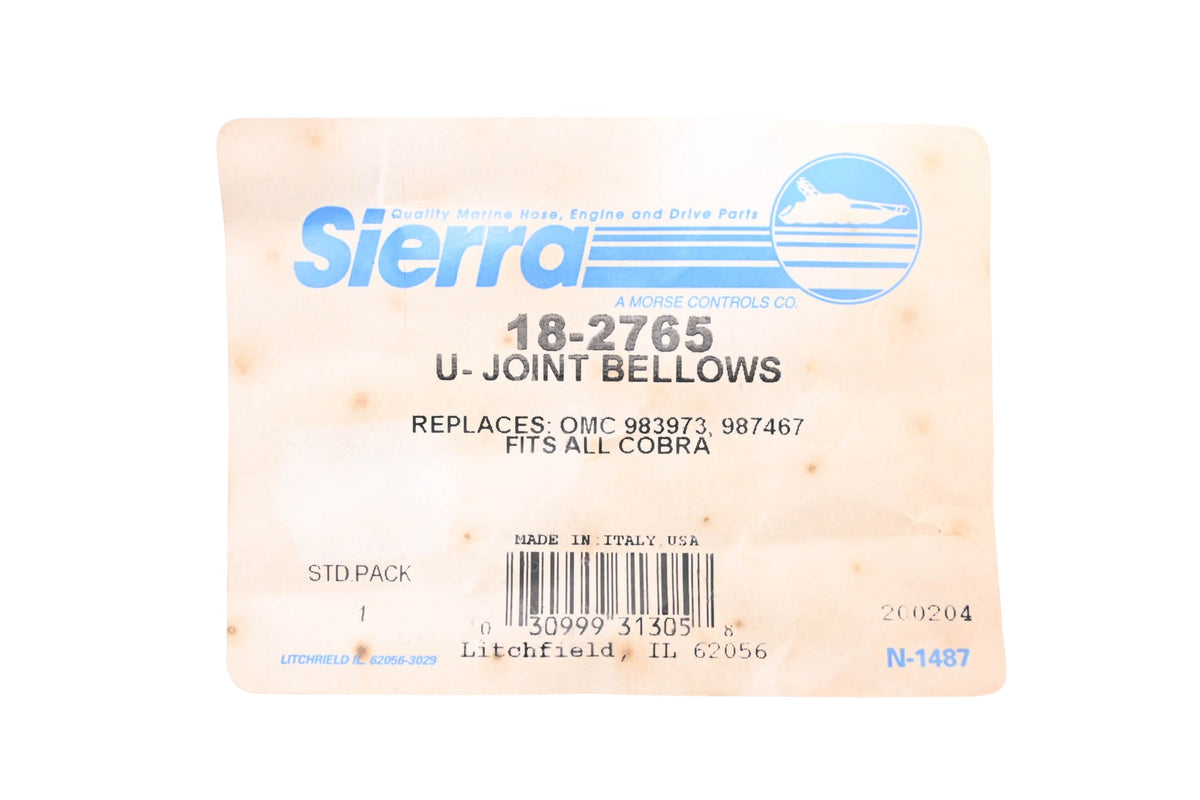 Sierra 18-2765 U-Joint Bellows NOS