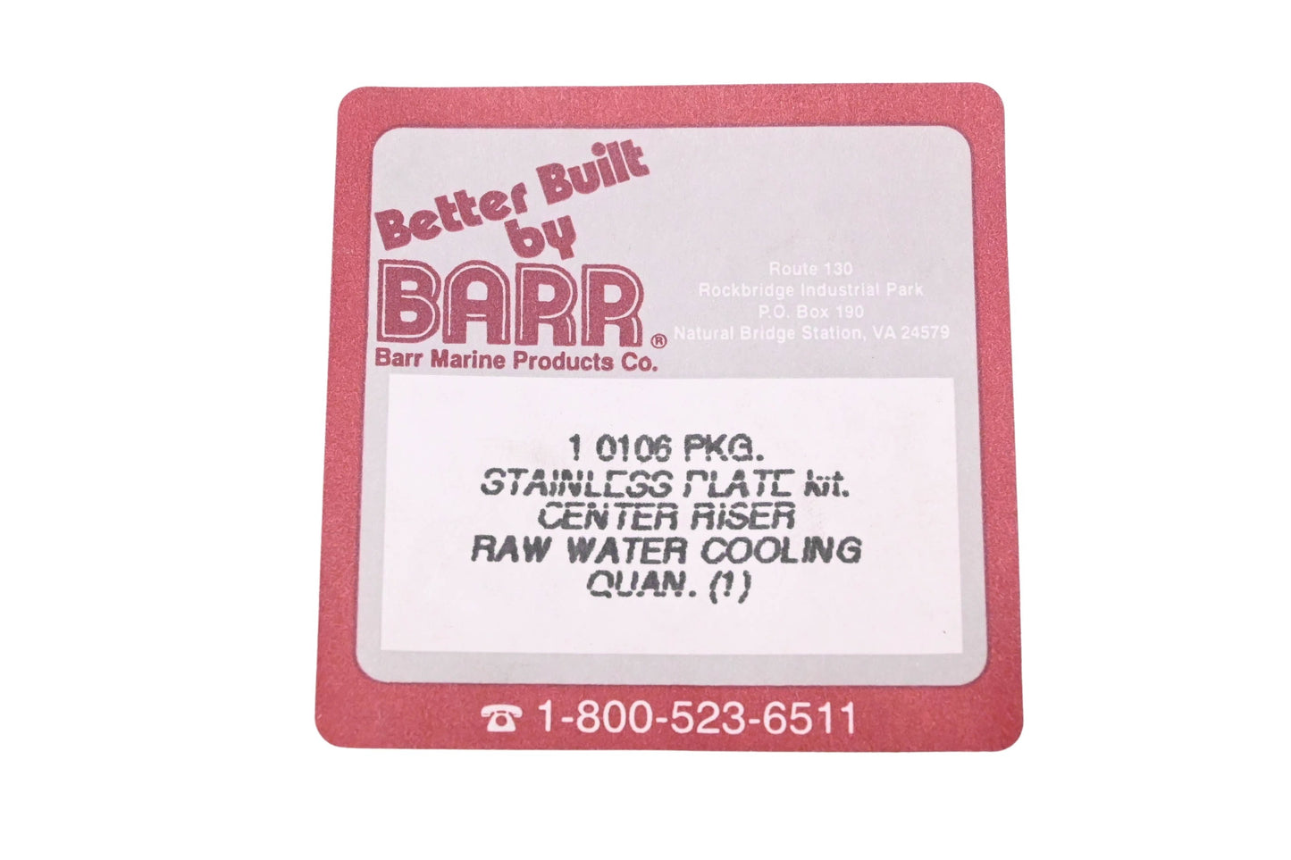Barr Marine 1-0106 Exhaust Riser Steel Plate NOS