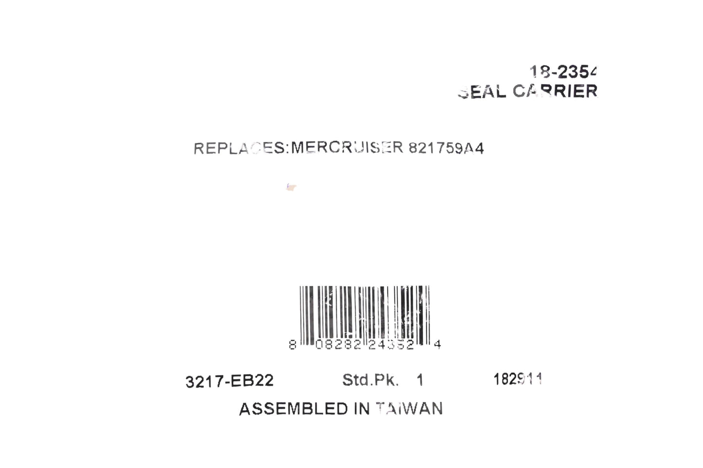 Sierra 18-2354 Seal Carrier Assembly NOS
