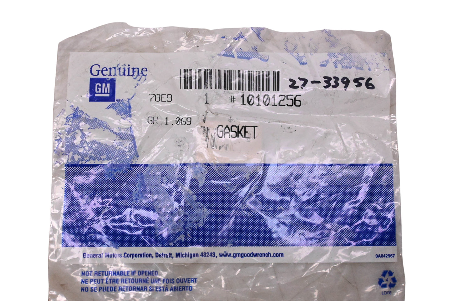 Aftermarket 10101256, 27-33956 Front Cover Gasket NOS