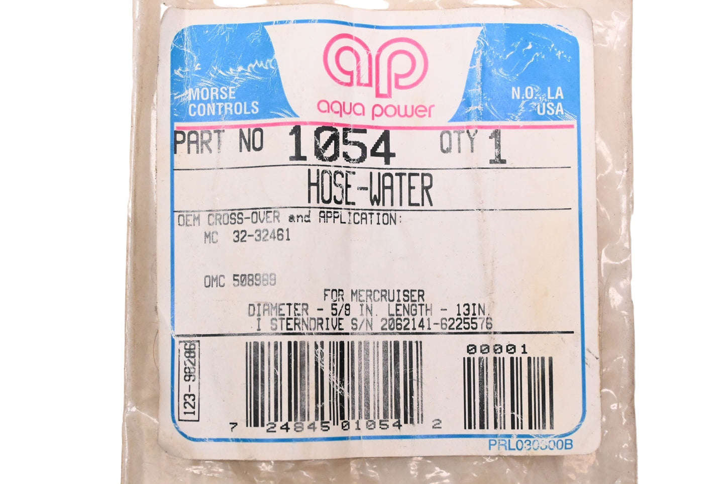Aqua Power 1054, 508989 14" Water Hose NOS