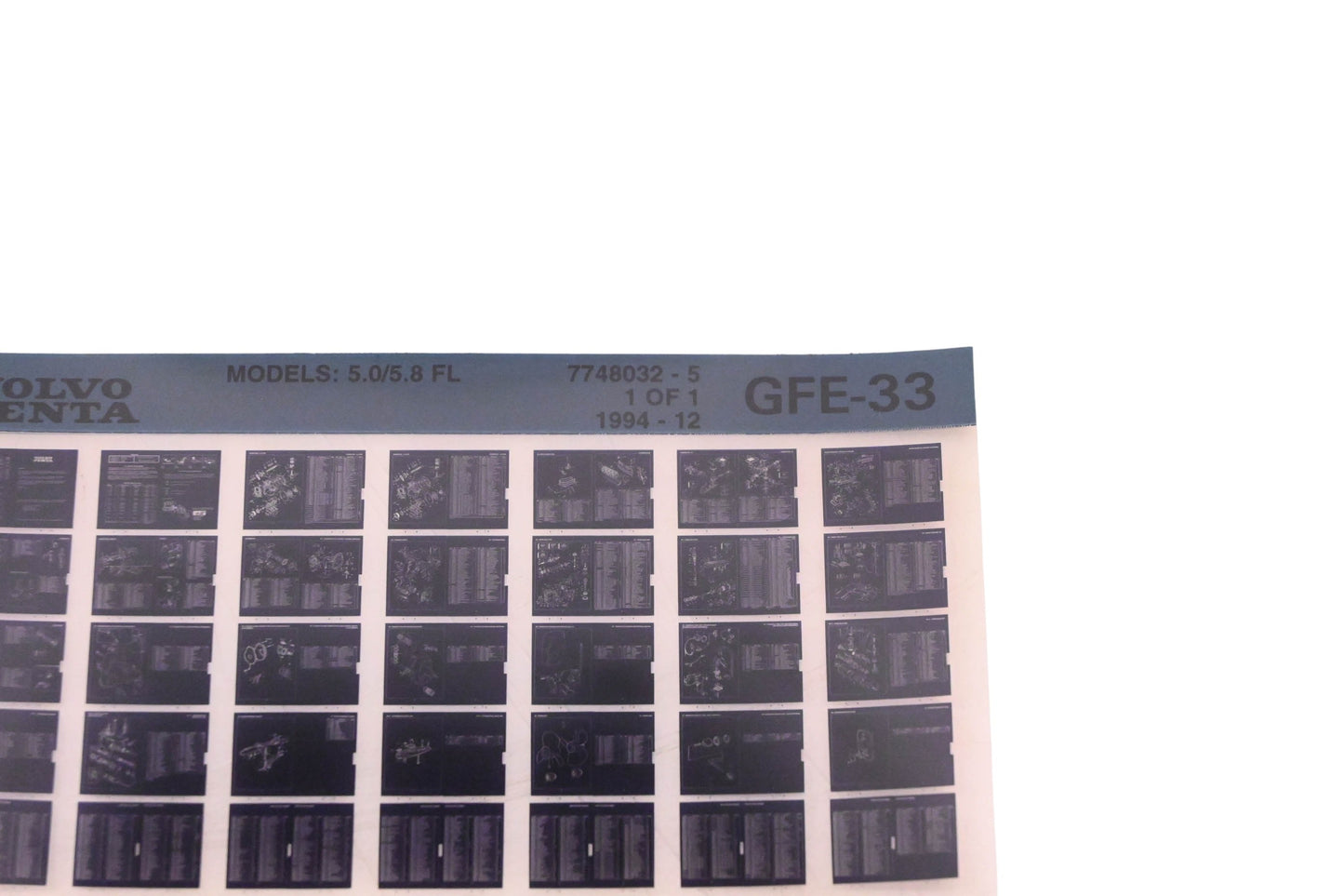 Volvo Penta 7748032-5 1994 Parts Catalog Microfiche NOS