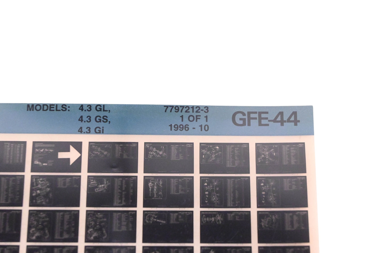 Volvo Penta 7797212-3 1996 Parts Catalog Microfiche NOS