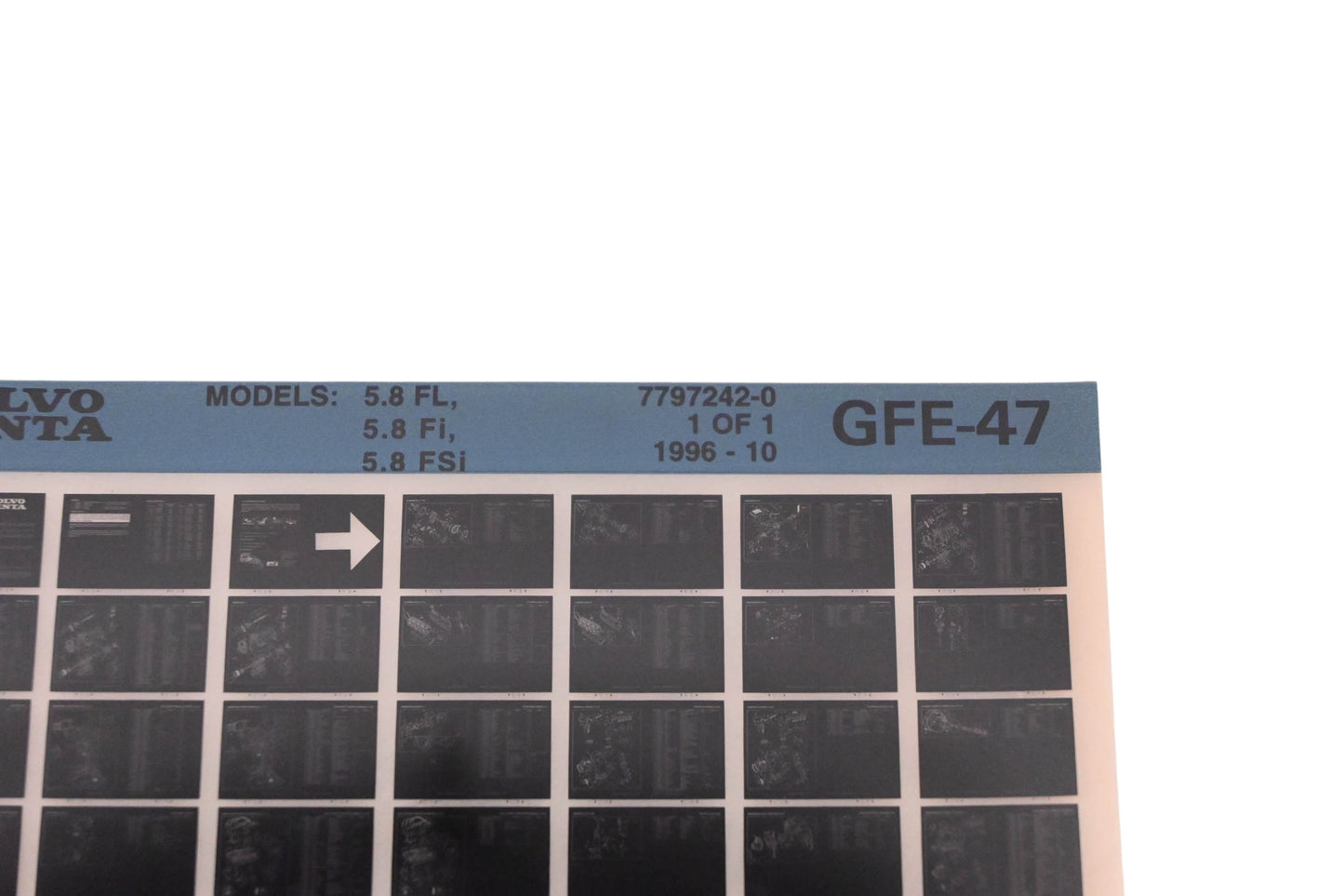 Volvo Penta 7797242-0 1996 Parts Catalog Microfiche NOS