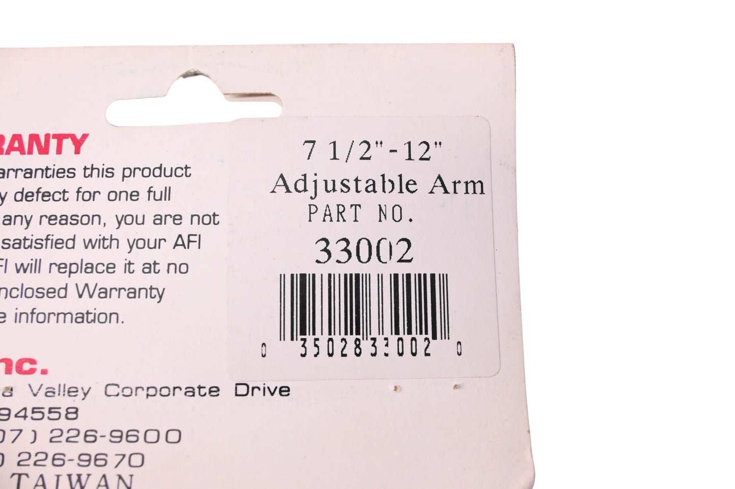 AFI 33002 Adjustable Wiper Arm NOS