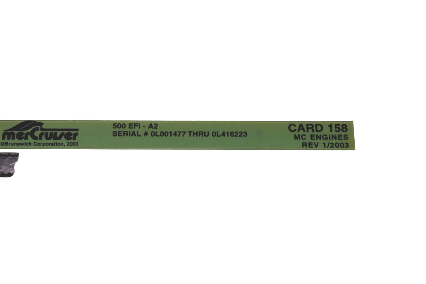 Mercruiser DP024-45 2003 500 EFI Parts Catalog Microfiche