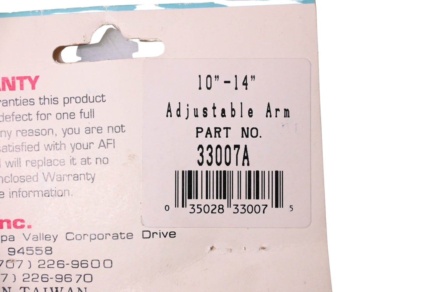 AFI 33007A Adjustable Wiper Arm NOS
