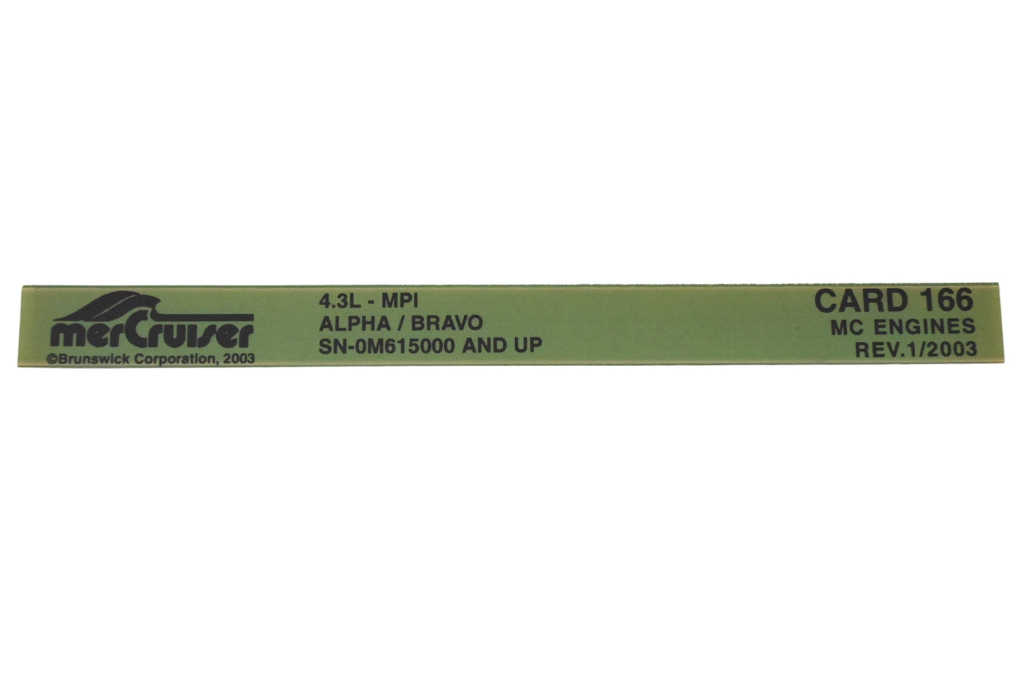 Mercruiser DP024-64 4.3L-MPI Parts Catalog Microfiche