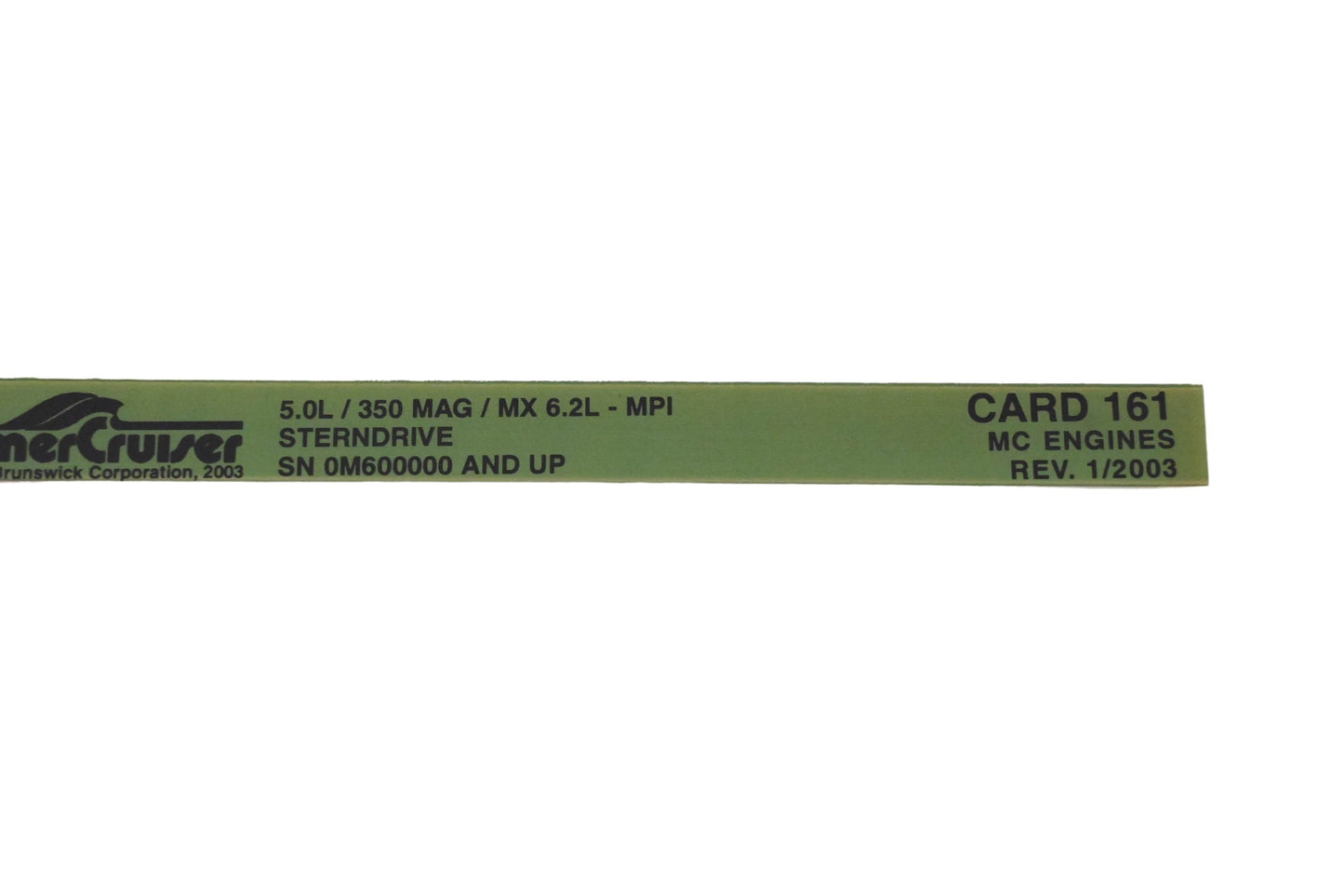Mercruiser DP024-69 2003 5.0L/ 350 MAG/ MX 6.2L MPI Parts Catalog Microfiche