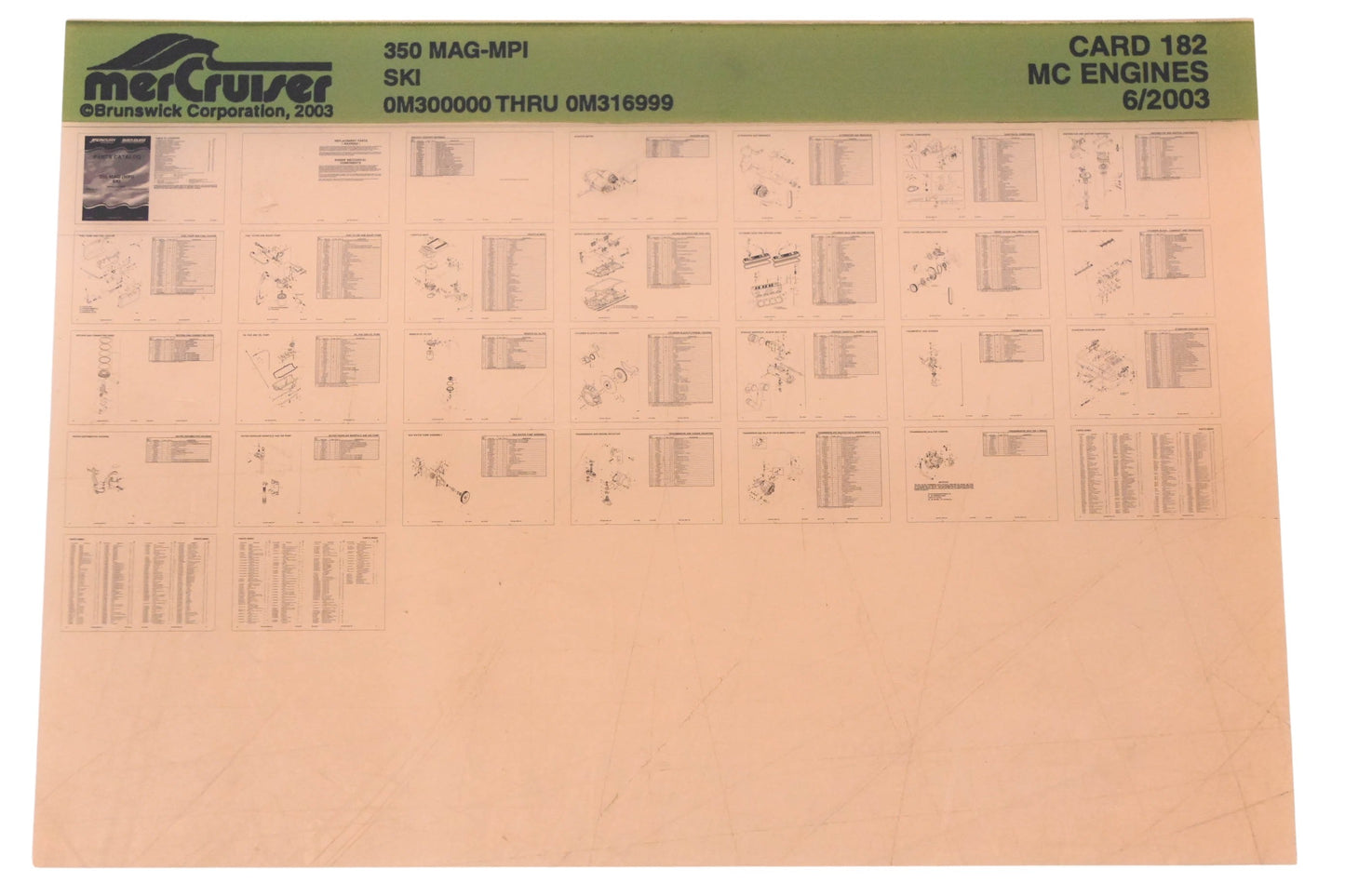 Mercruiser DP024-76 2003 350 MAG MPI Parts Catalog Microfiche