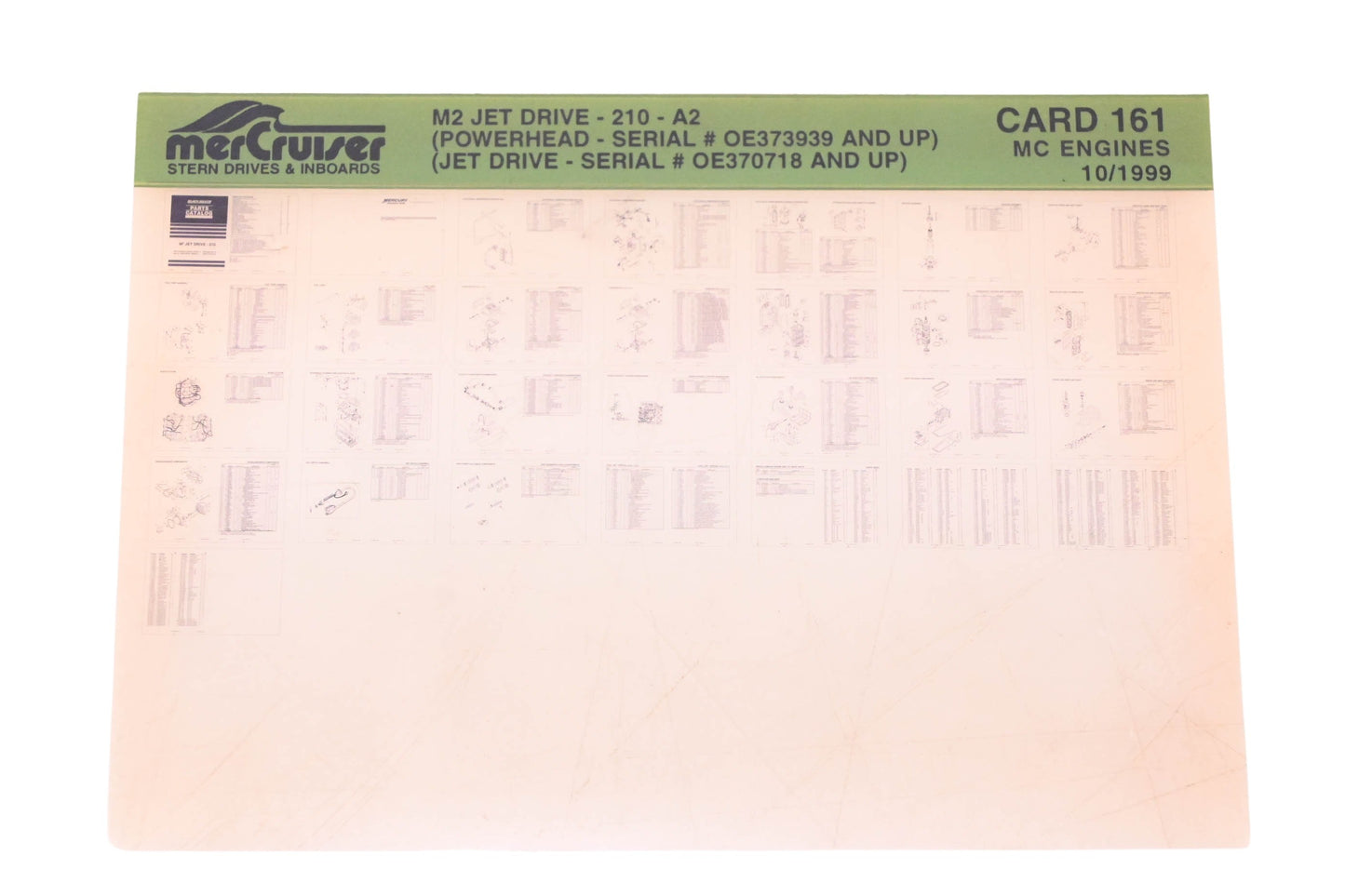Mercruiser DP031-57 1999 M2 Jet Drive-210 Parts Catalog Microfiche