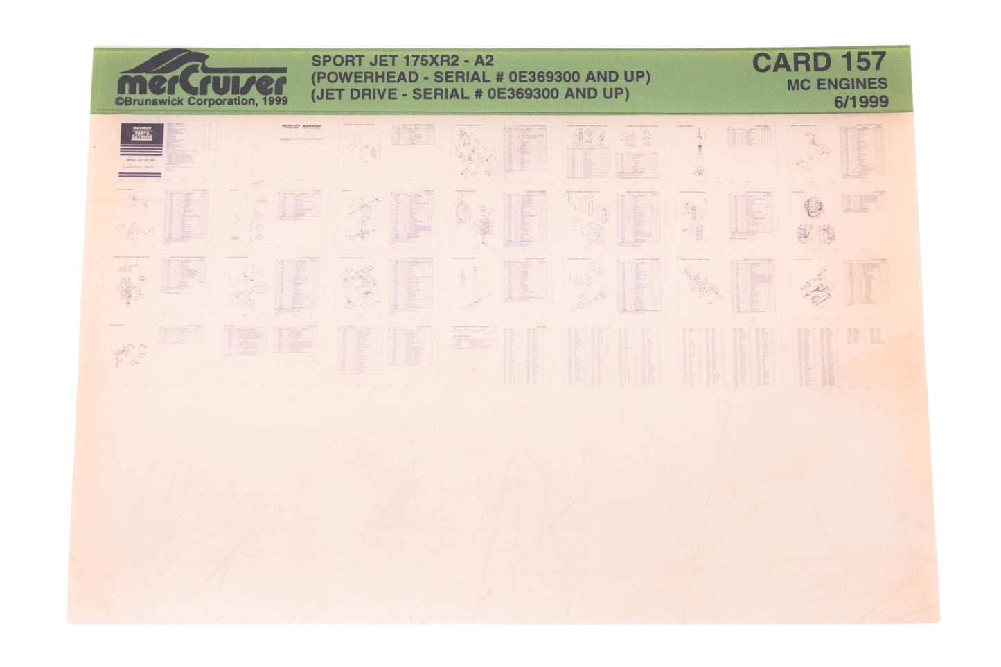 Mercruiser DP031-64 1999 Sport Jet 175XR2 Parts Catalog Microfiche