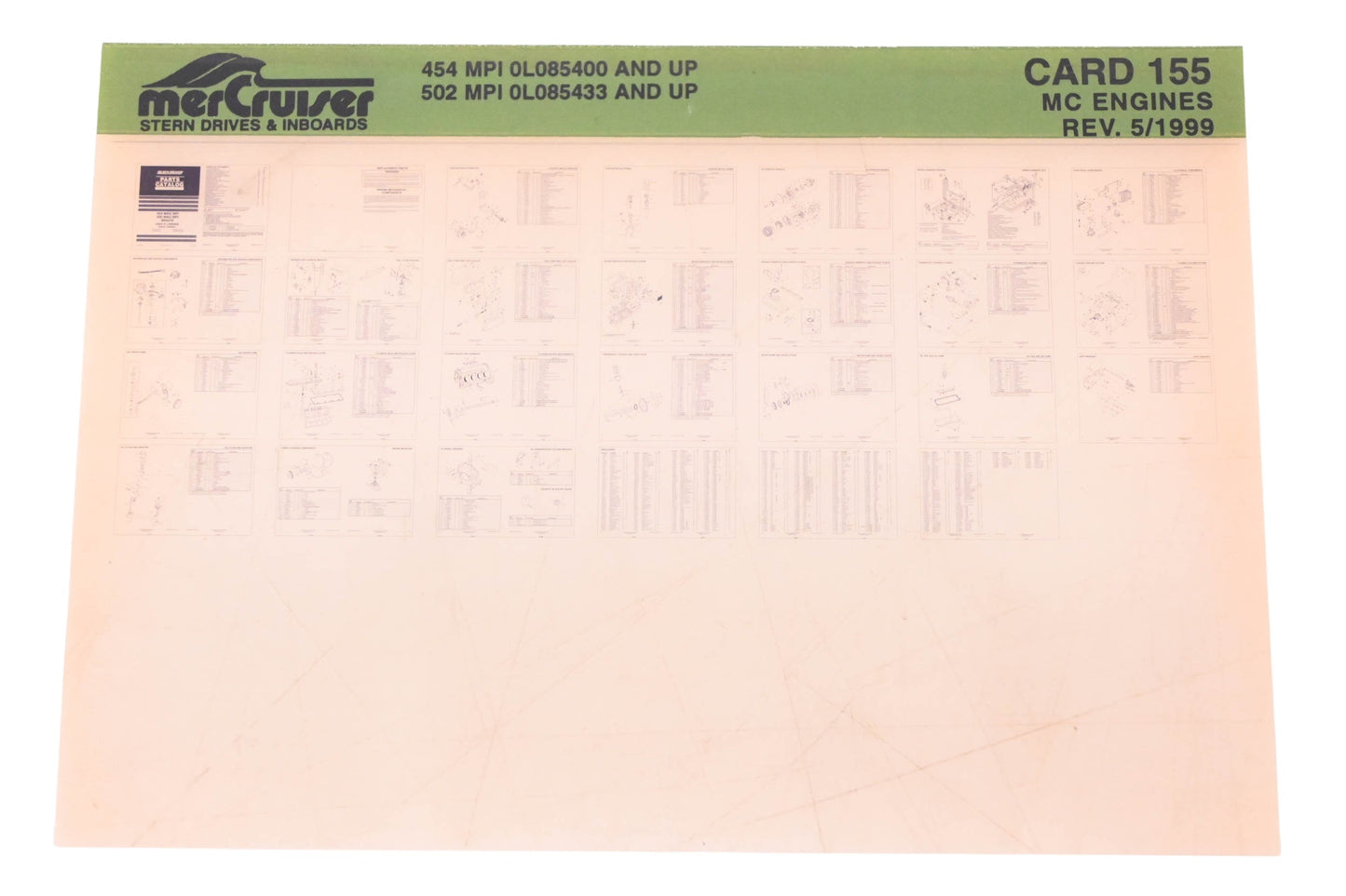 Mercruiser DP031-68 1999 454/502 Parts Catalog Microfiche