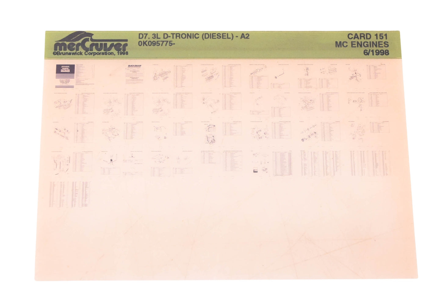 Mercruiser DP031-75 1998 D7.3L D-Tronic (Diesel) Parts Catalog Microfiche