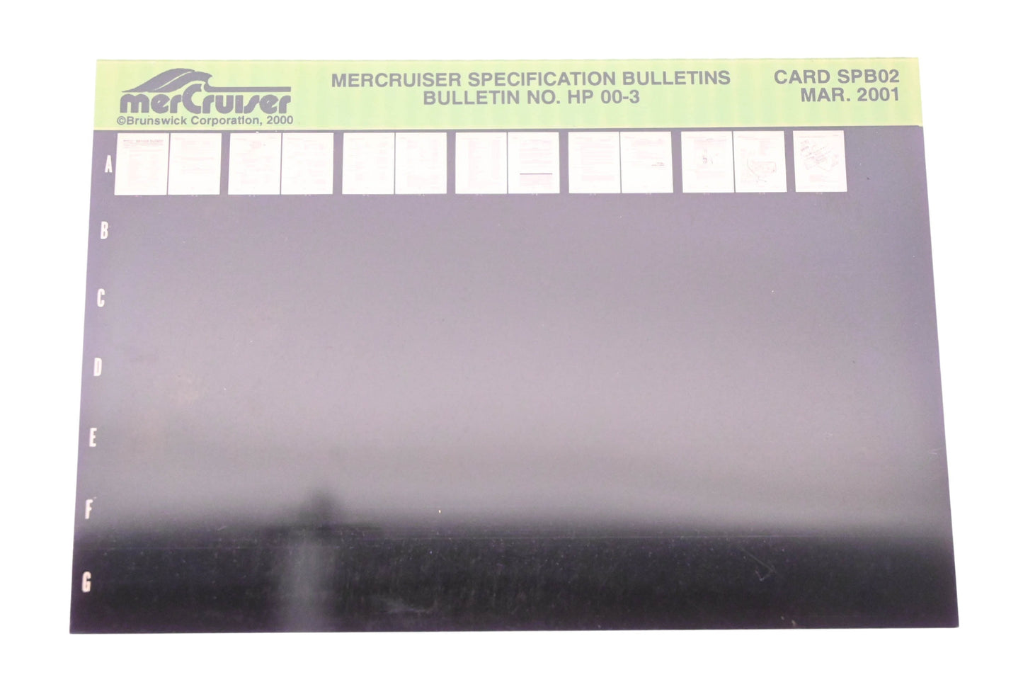 Mercruiser DP031-82 2001 Specification Bulletins Microfiche