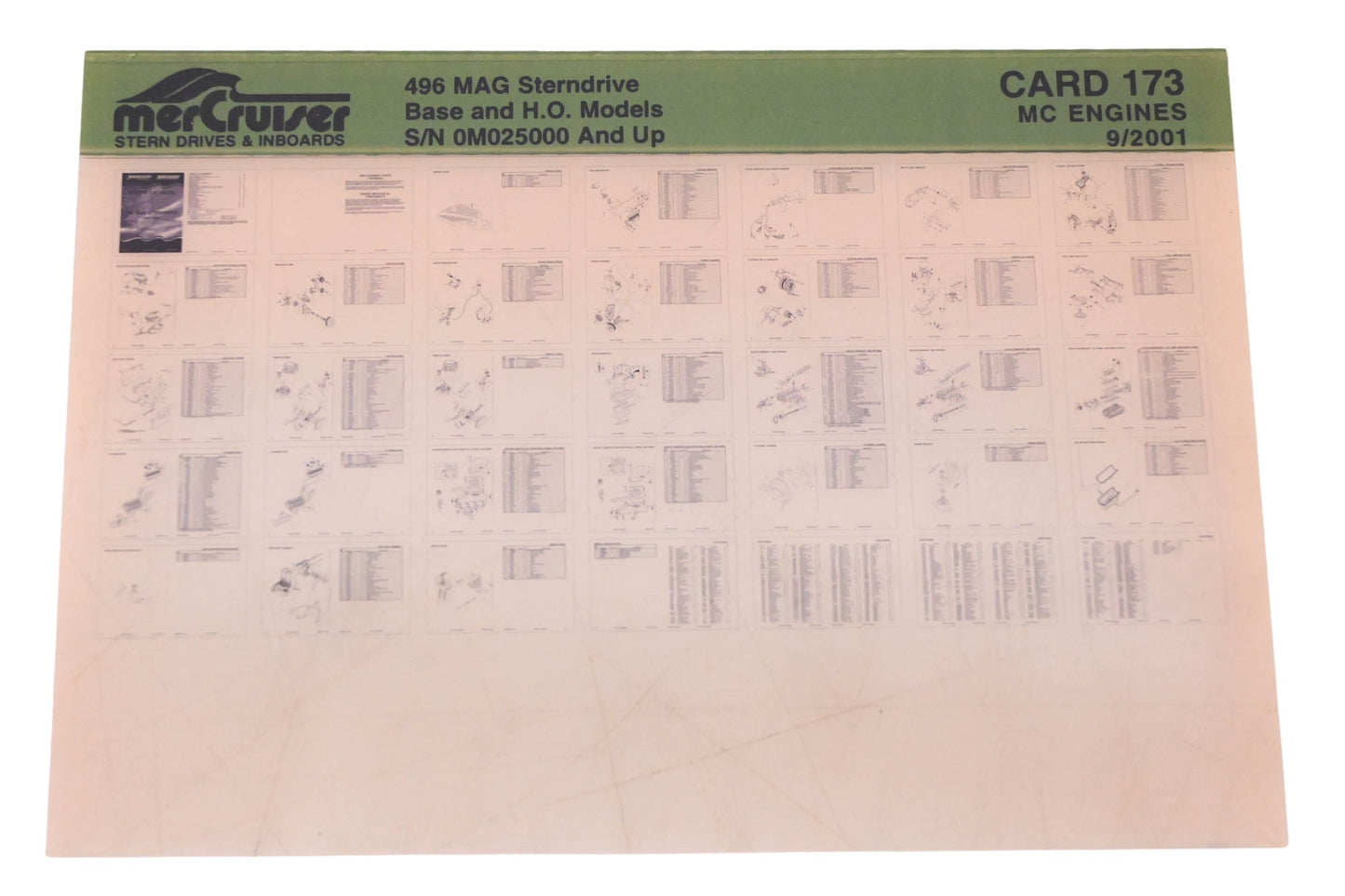 Mercruiser DP031-85 2001 496 MAG Parts Catalog Microfiche