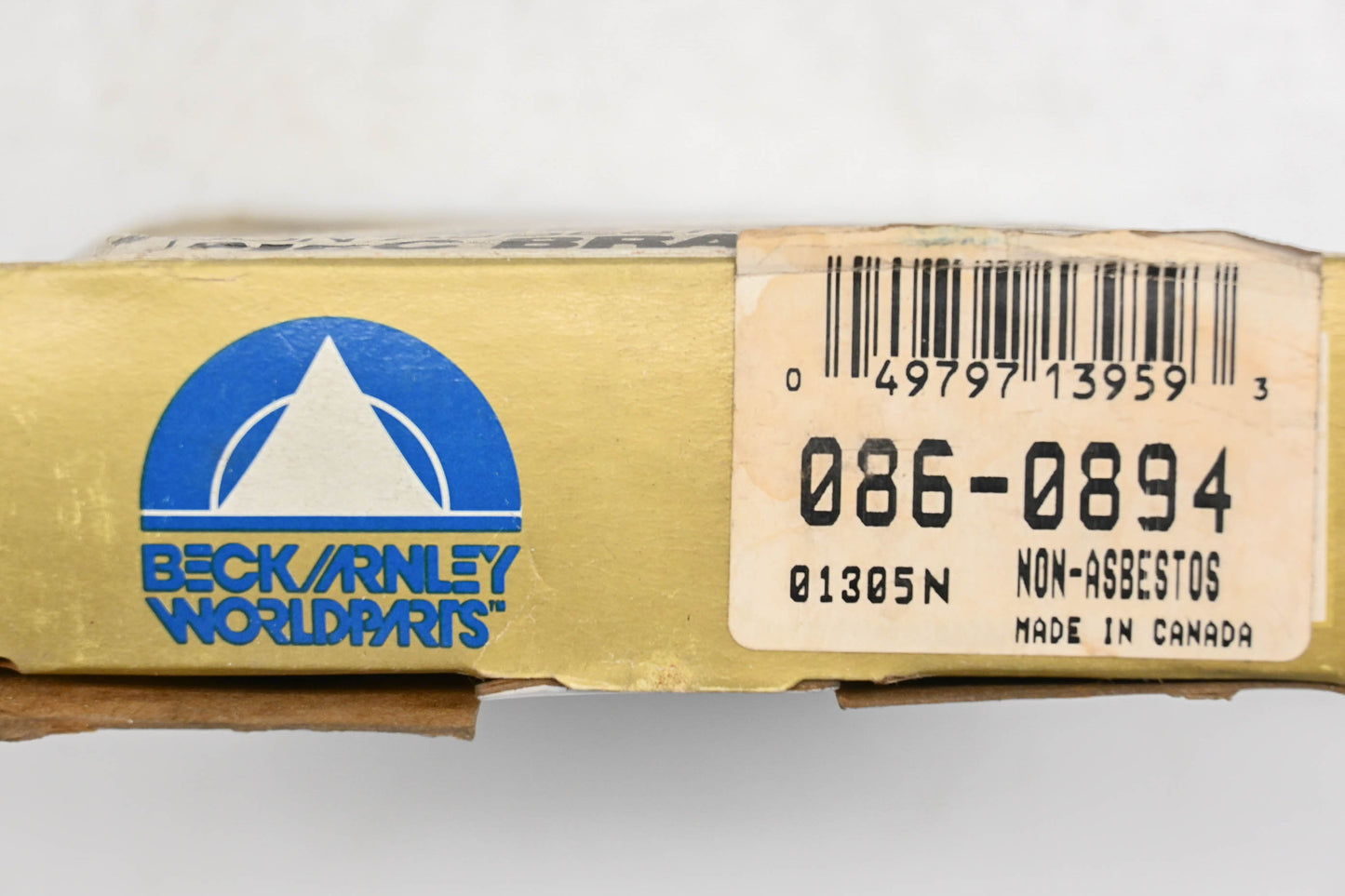 Beck/Arnley 086-0894 Super Deluxe Non-Asbestos Disc Brake Pad Kit NOS
