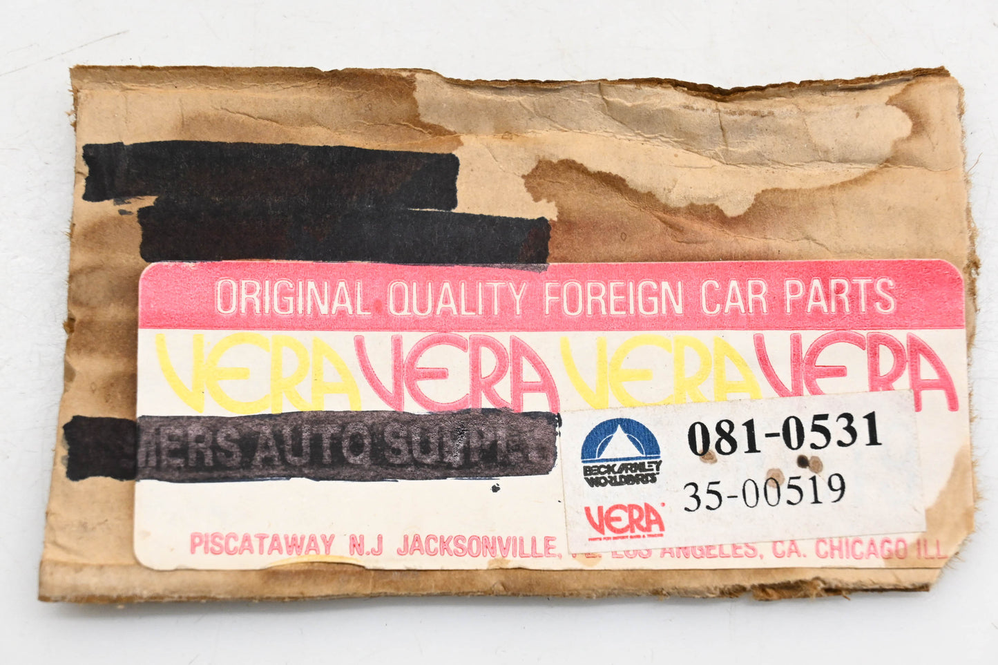 Beck/Arnley 081-0531, 35-00519 Remanufactured Drum Brake Shoe Kit NOS