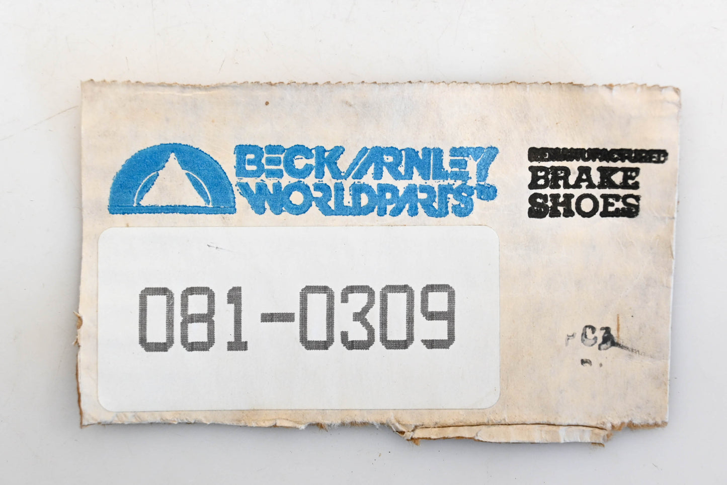 Beck/Arnley 081-0309 Remanufactured Drum Brake Shoe Kit NOS