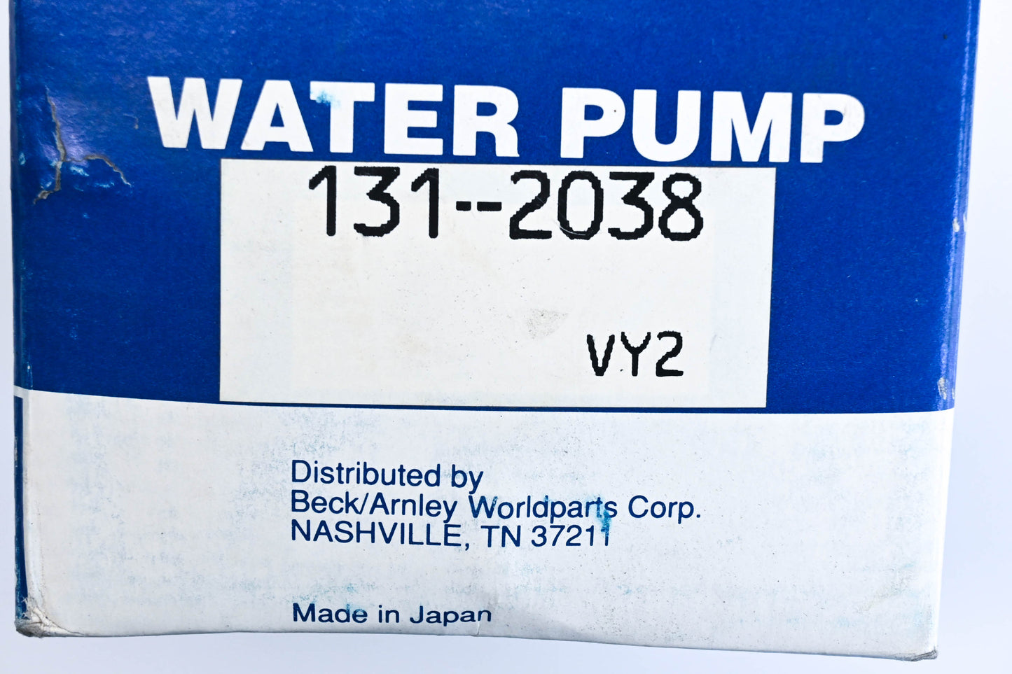 Beck Arnley 131-2038 Water Pump NOS