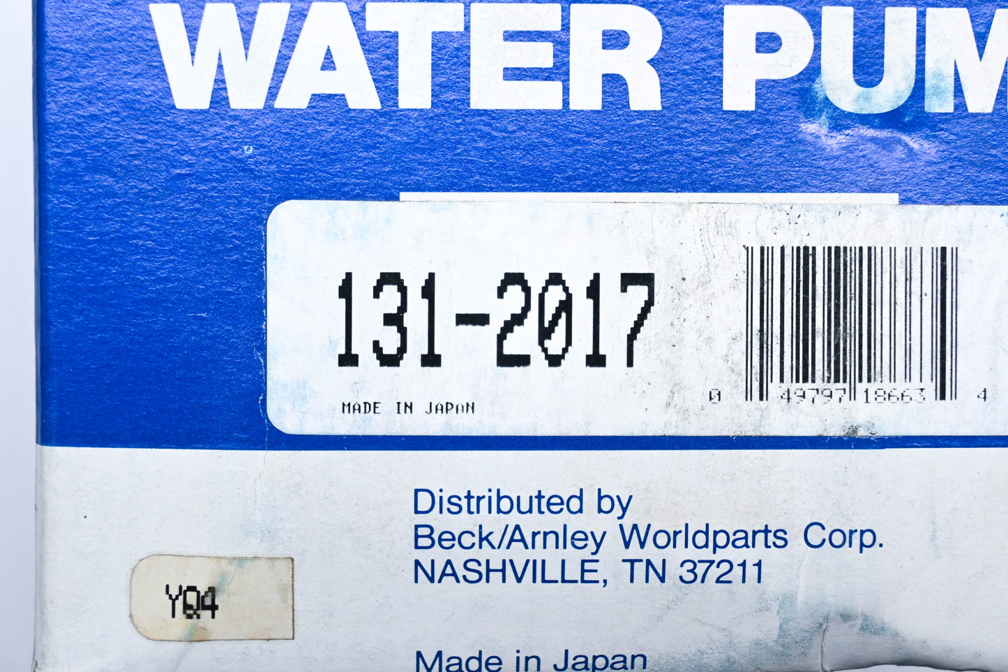 Beck Arnley 131-2017 GMB Water Pump Kit NOS