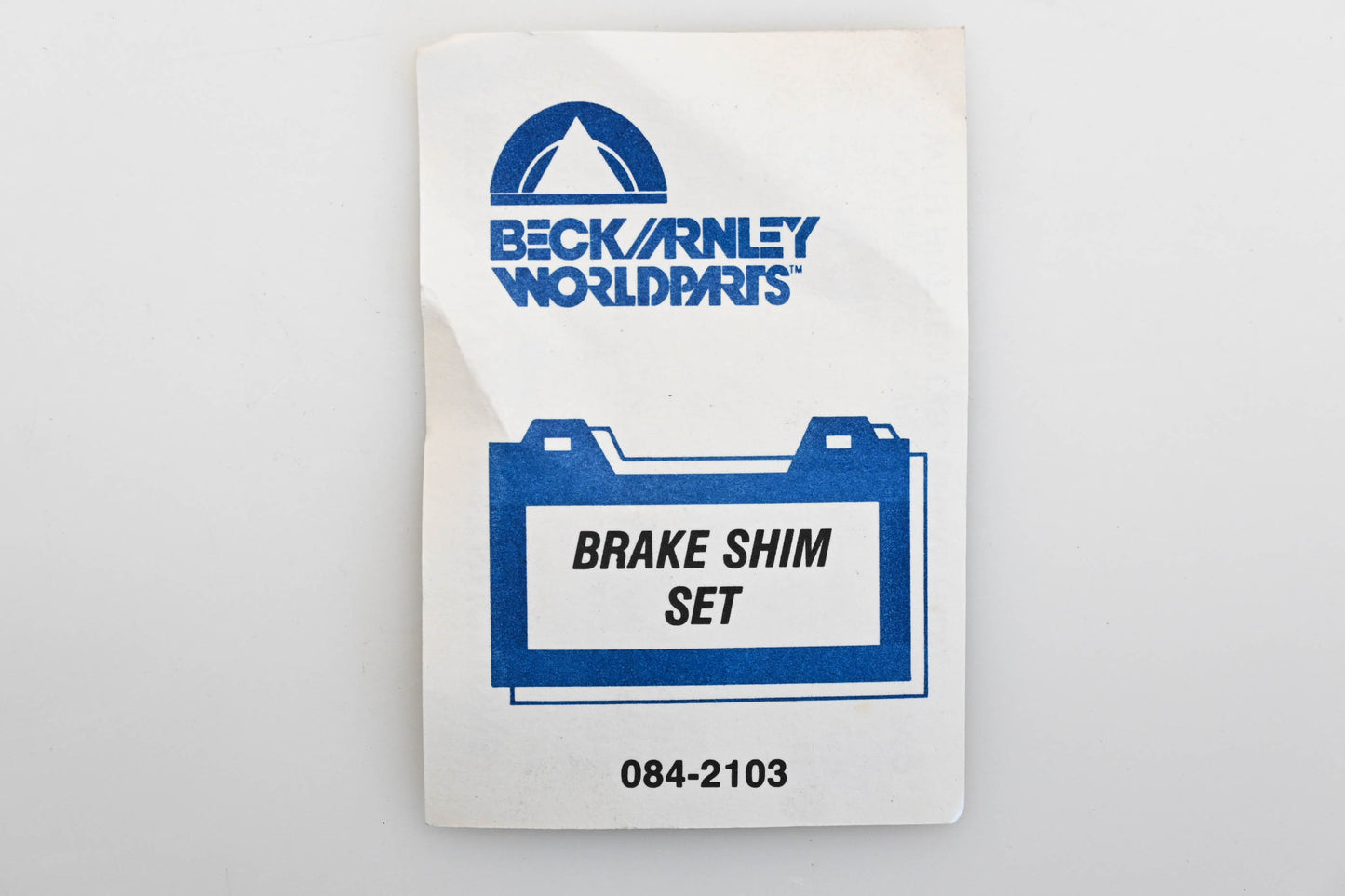 Beck/Arnley 084-2103 Brake Pad Shim Kit NOS