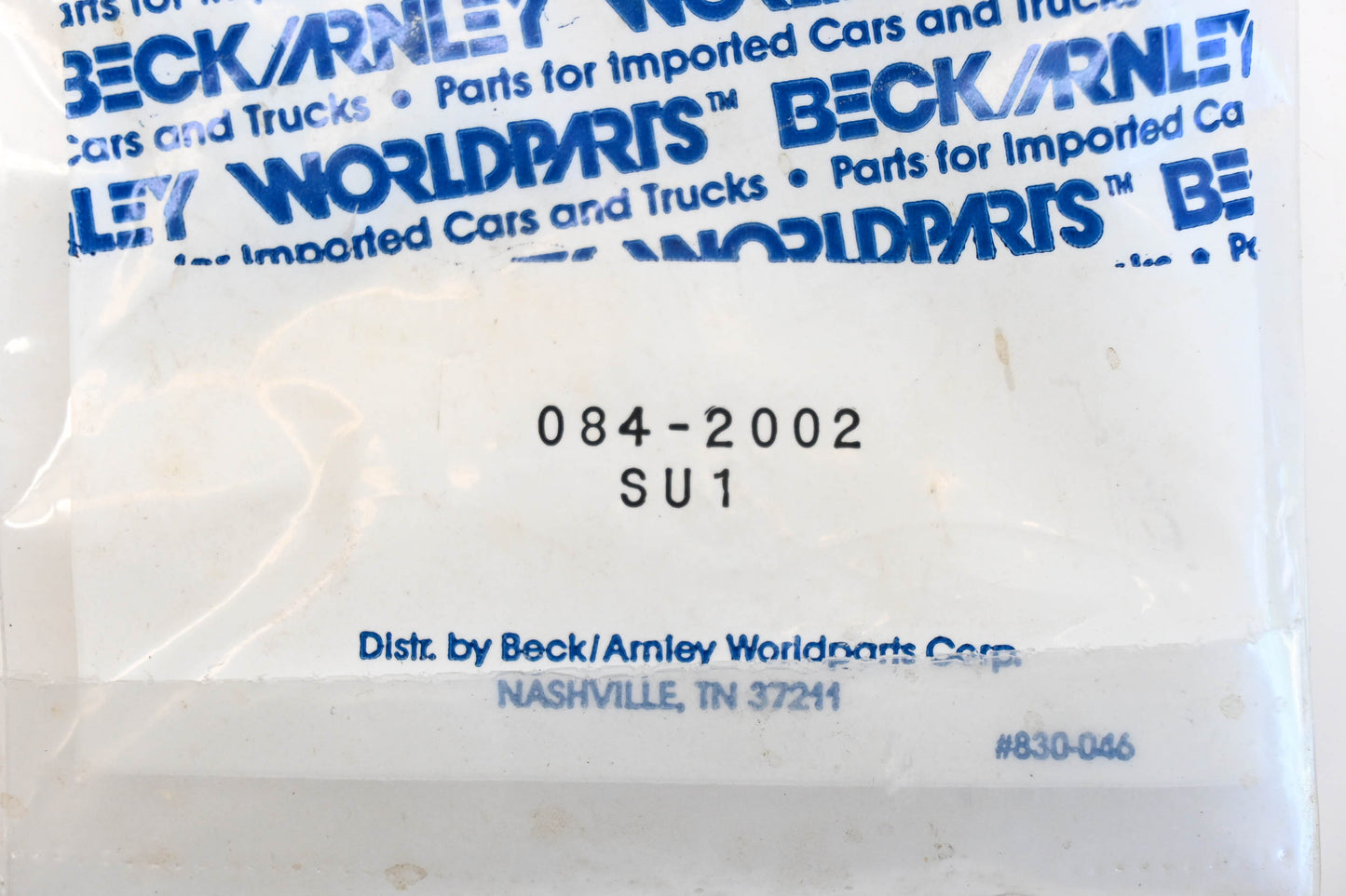 Beck/Arnley 084-2002 Brake Pad Shim Kit NOS