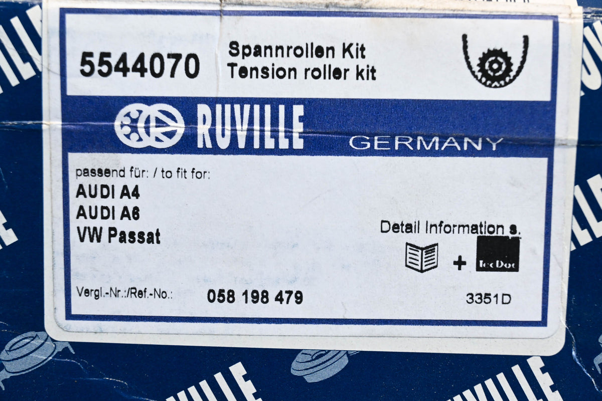 Ruville 5544070, 058 198 479 Timing Belt Tensioner Kit NOS