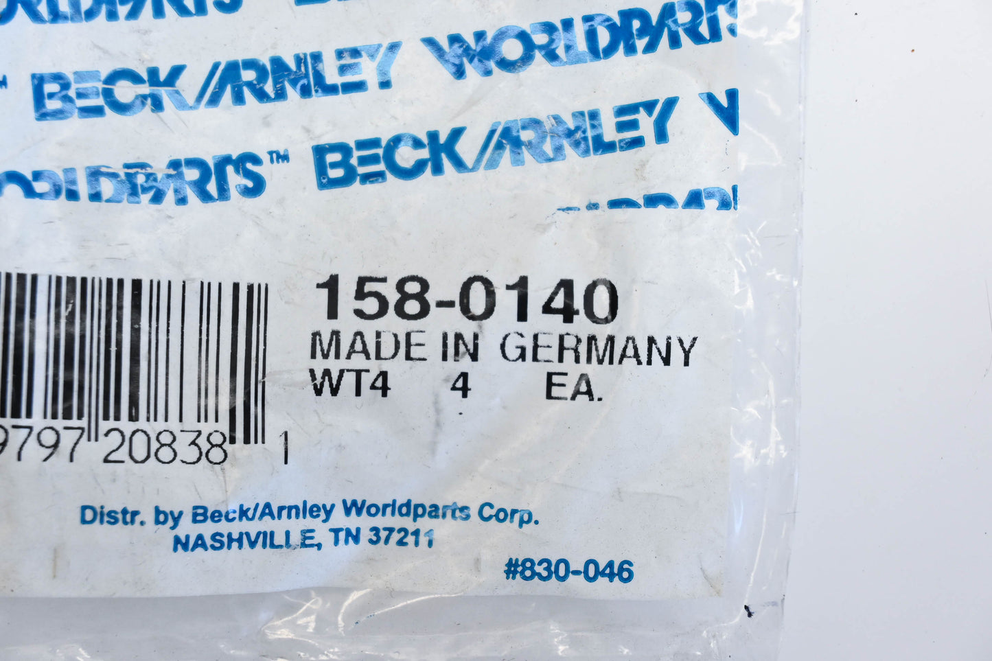 Beck/Arnley 158-0140 Fuel Injector Insert NOS