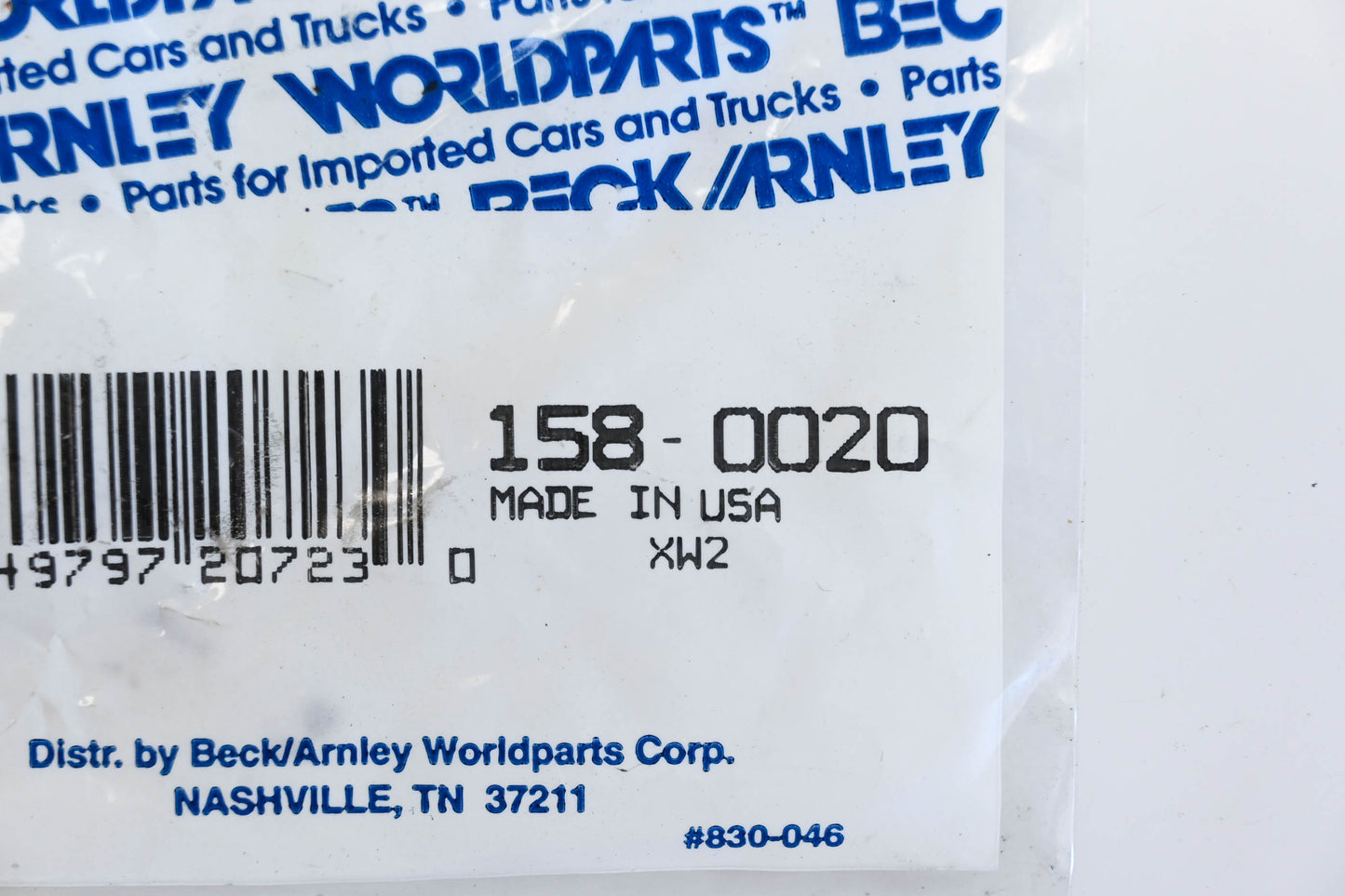 Beck/Arnley 158-0020 Fuel Injector O-Rings Qty 4 NOS