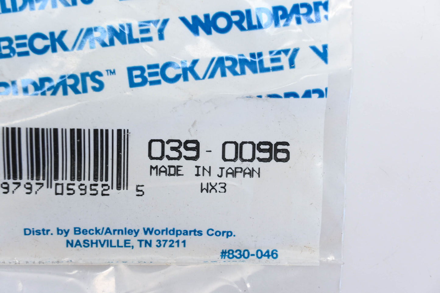 Beck/Arnley 039-0096 Thermostat Gasket NOS