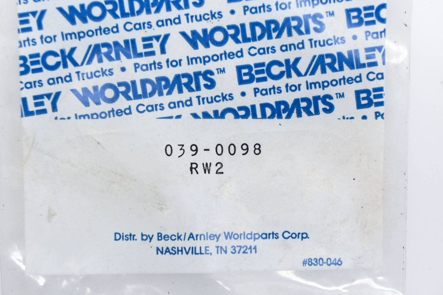 Beck/Arnley 039-0098 Thermostat Gasket NOS