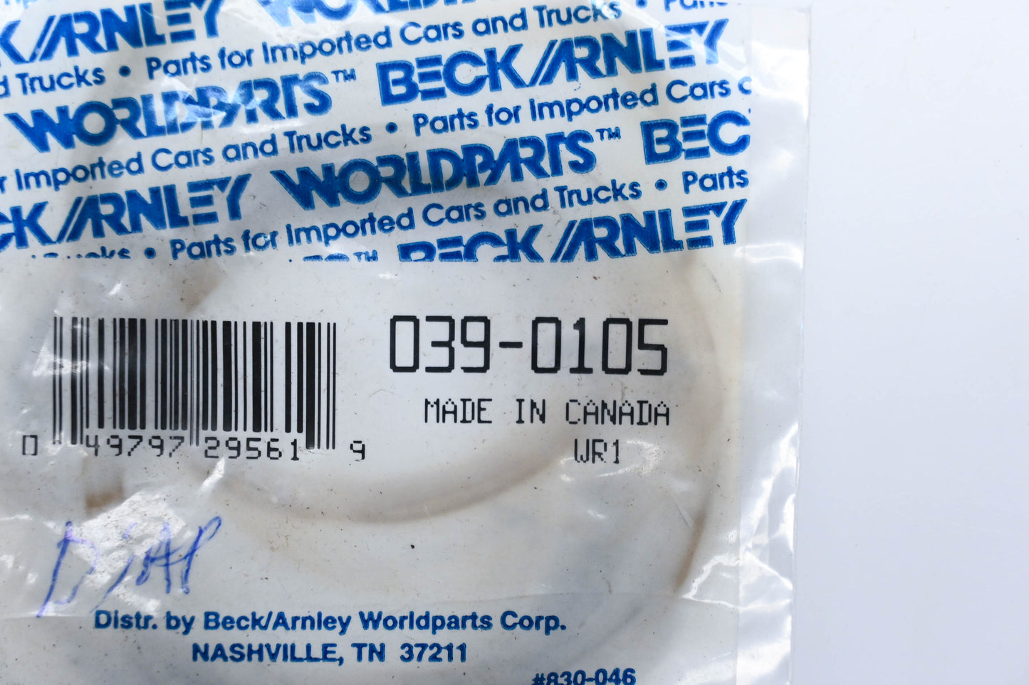 Beck/Arnley 039-0105 Gasket NOS