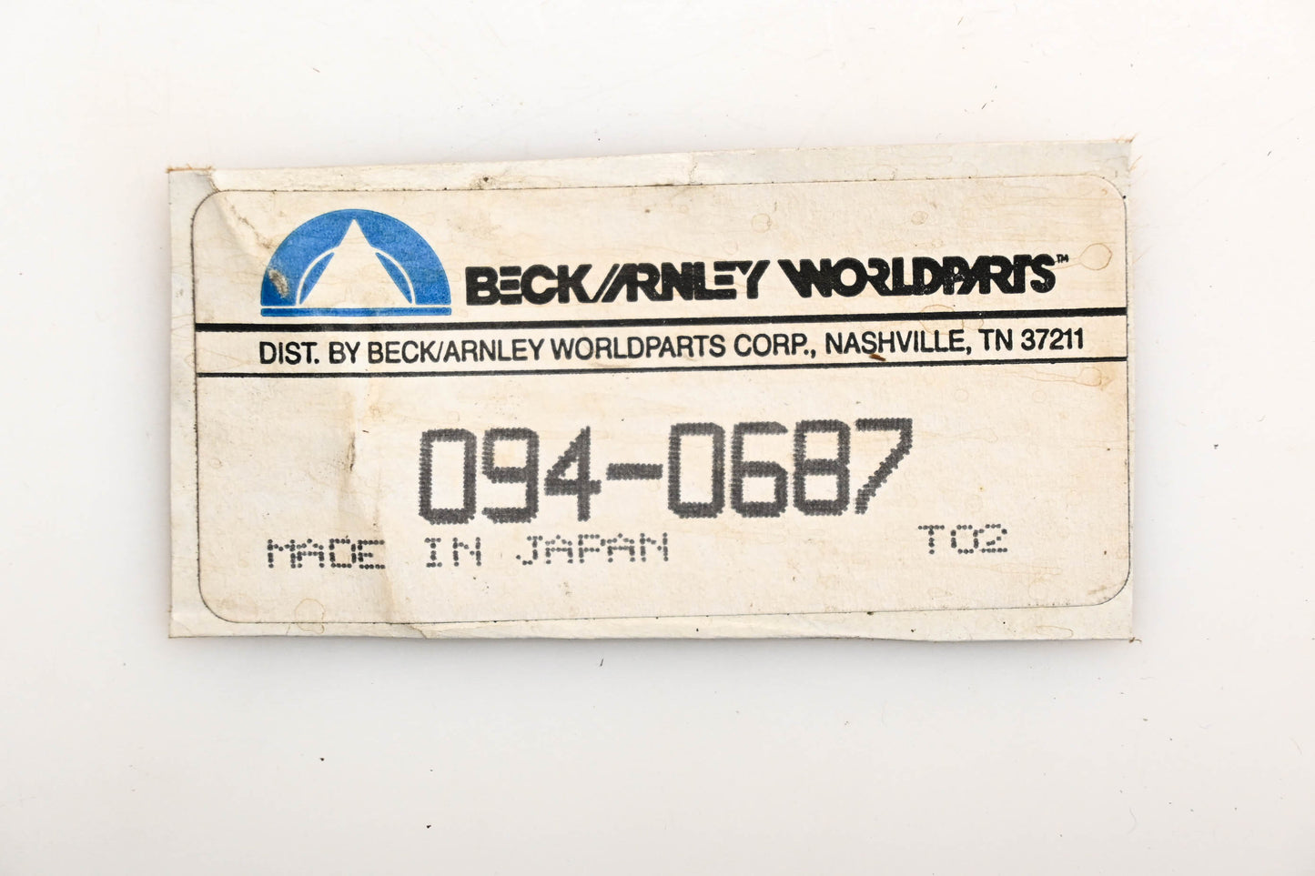 Beck/Arnley 094-0687 Parking Brake Cable NOS