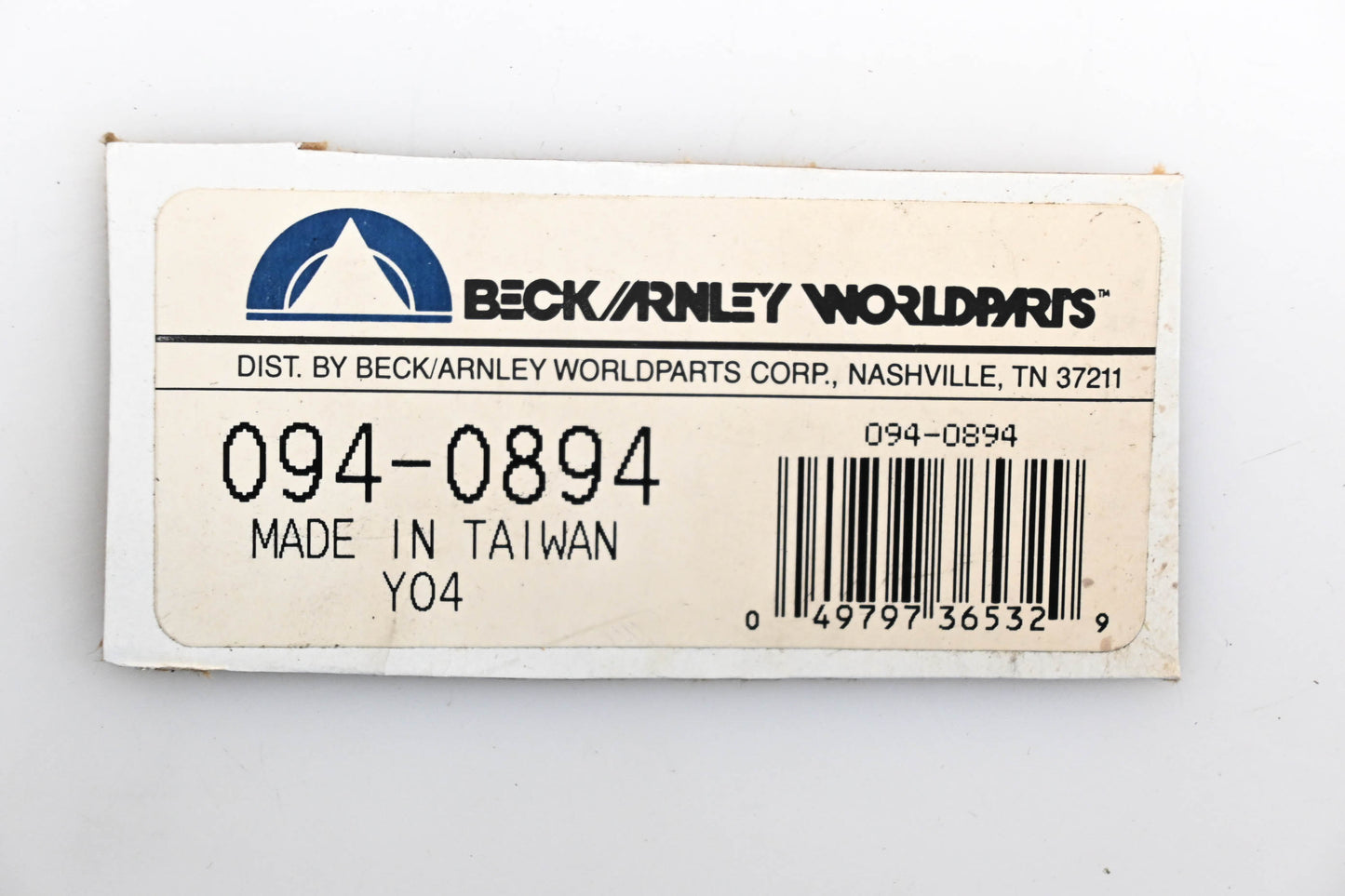 Beck/Arnley 094-0894 Parking Brake Cable NOS