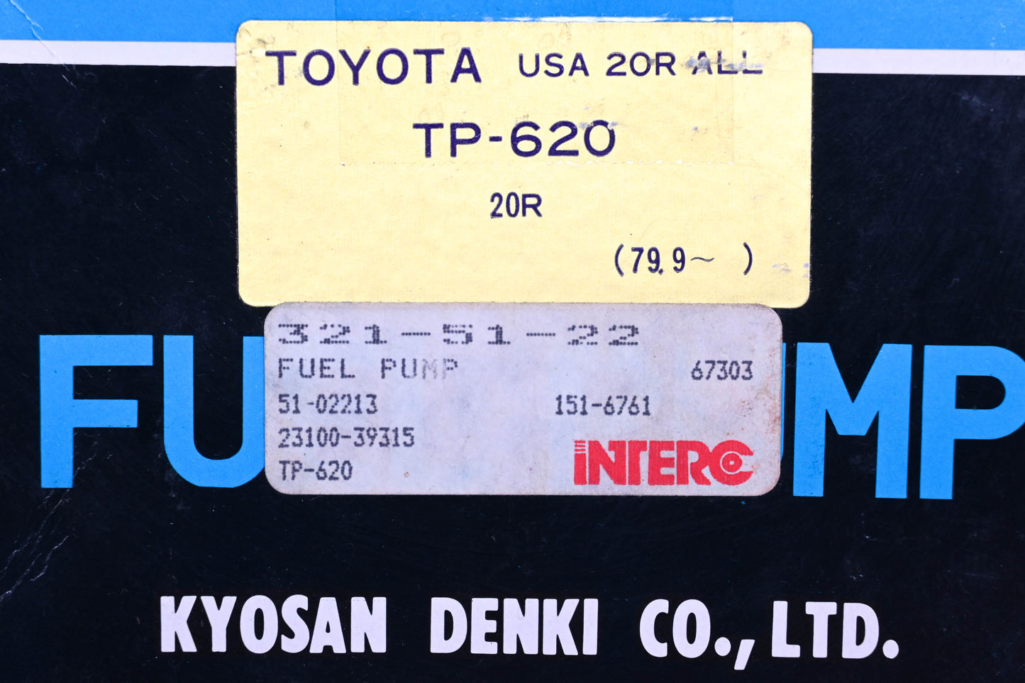 Kyosan Denki 151-6761, TP-620, 23100-39315 Mechanical Fuel Pump Kit NOS
