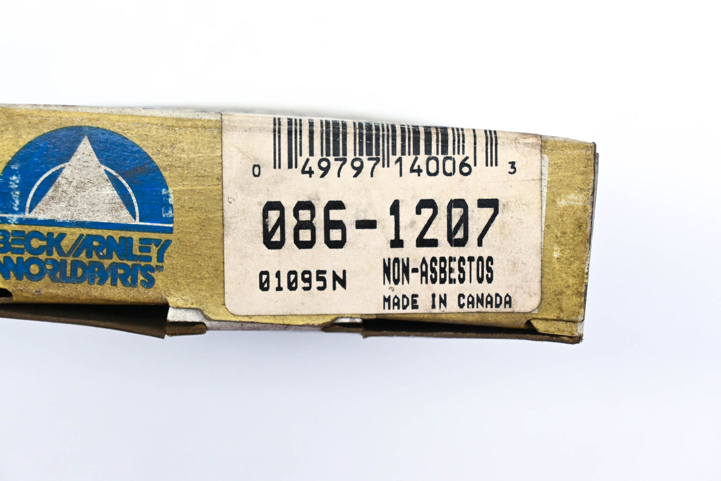 Beck/Arnley 086-1207, 01095N Super Deluxe Non-Asbestos Disc Brake Pad Kit NOS