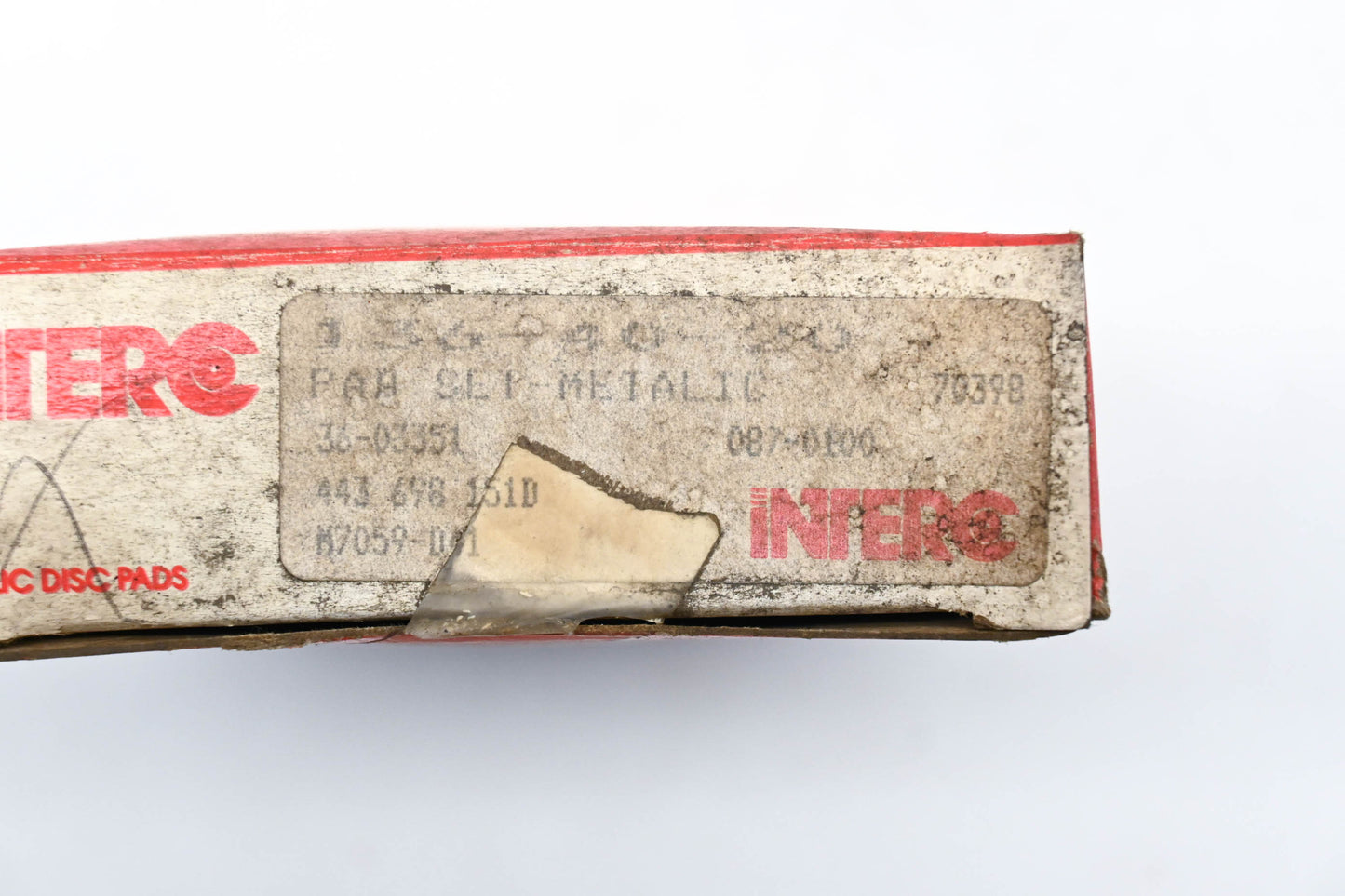 Interco 087-0100, 36-03351, 443 698 151D Disc Brake Pad Kit NOS