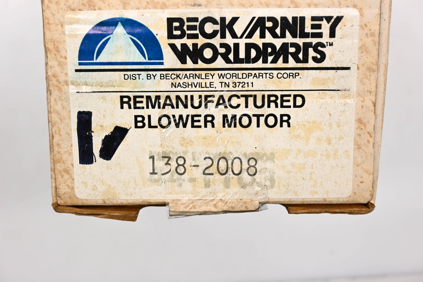 Beck/Arnley 138-2008 Remanufactured Blower Motor NOS