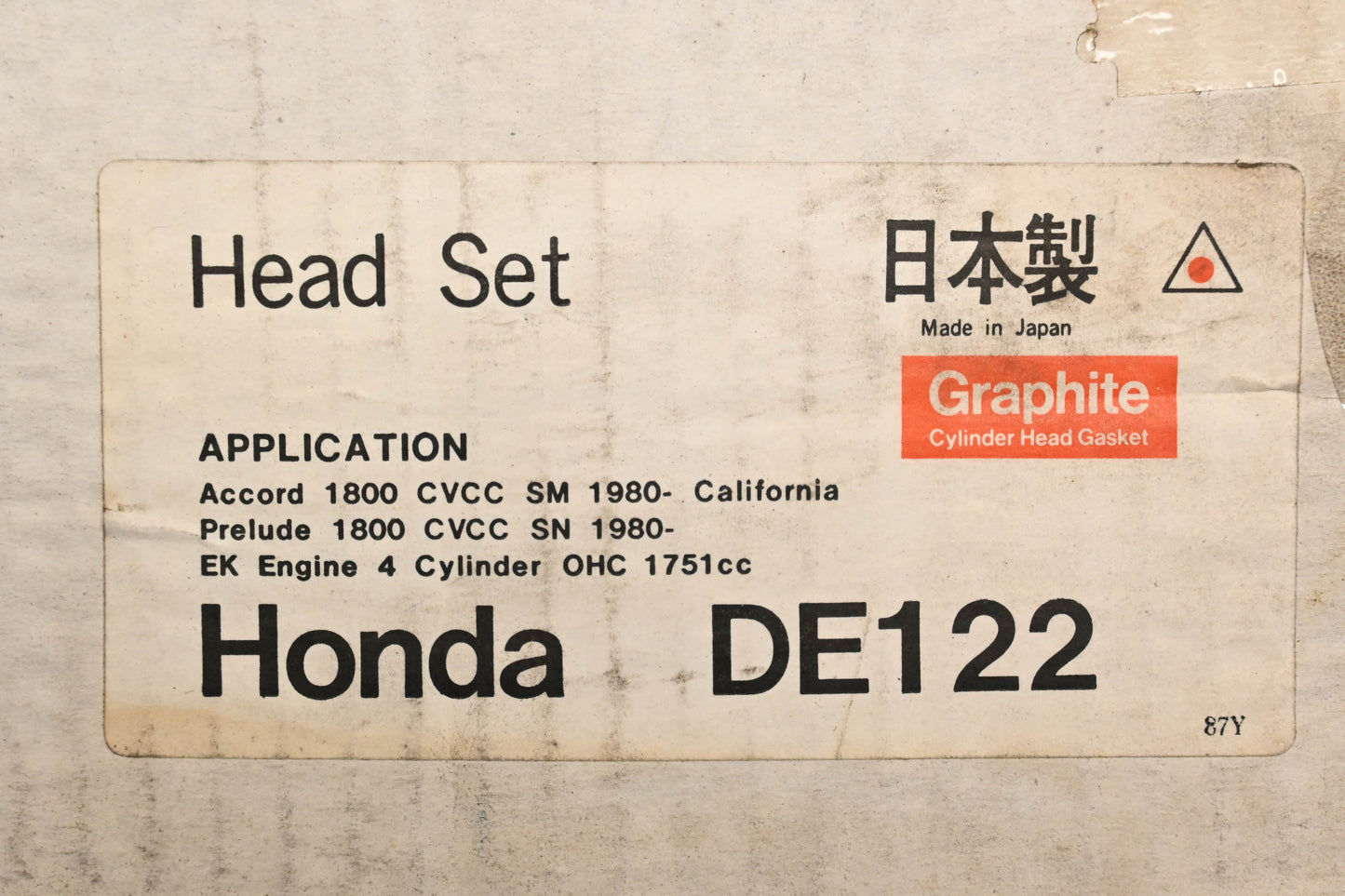 Vera DE122, 49-06422 Honda Head Gasket Kit NOS