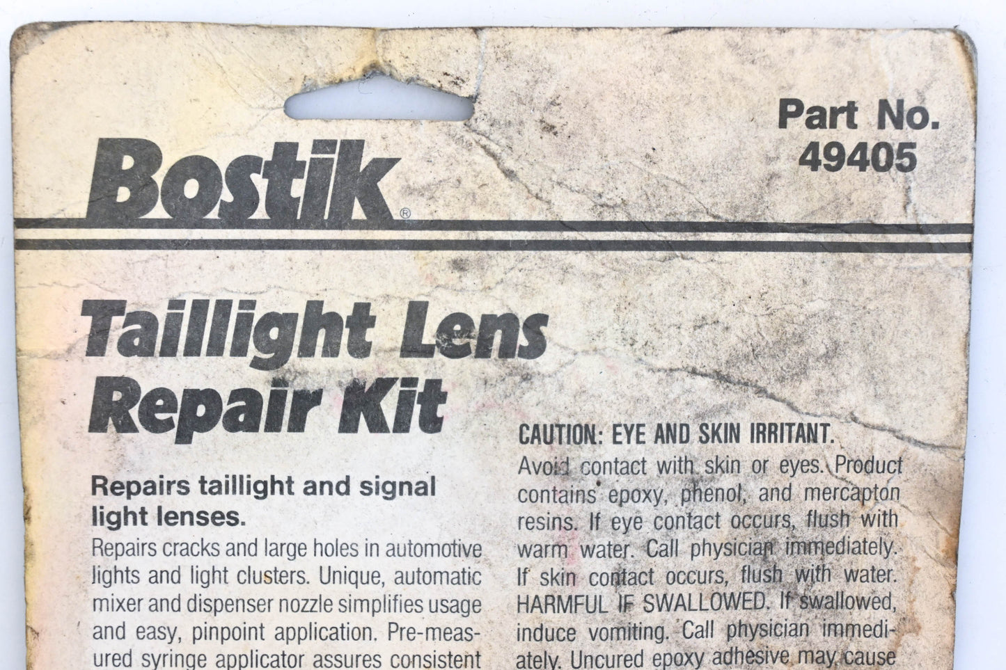 Bostik 49405 Amber Tail Light Repair Kit NOS