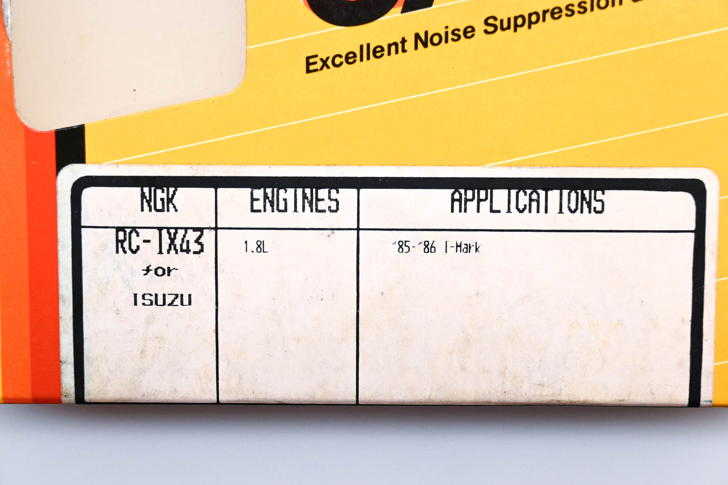 NGK RC-IX43 Isuzu I-Mark Spark Plug Wire Kit NOS