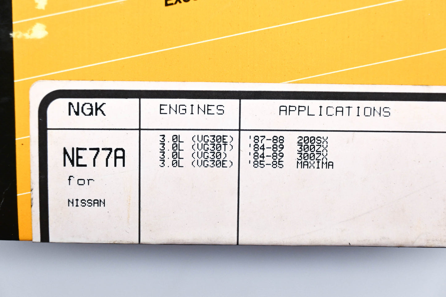 NGK NE77A Nissan Spark Plug Wire Kit NOS