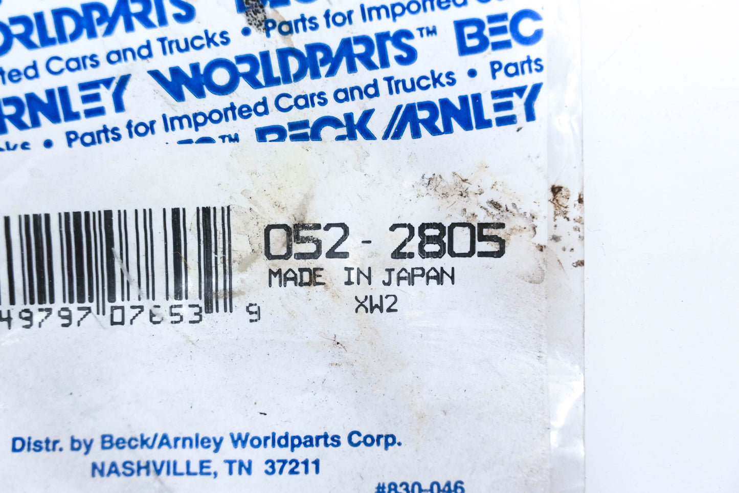 Beck/Arnley 052-2805 Manual Transmission Drive Axle Seal NOS