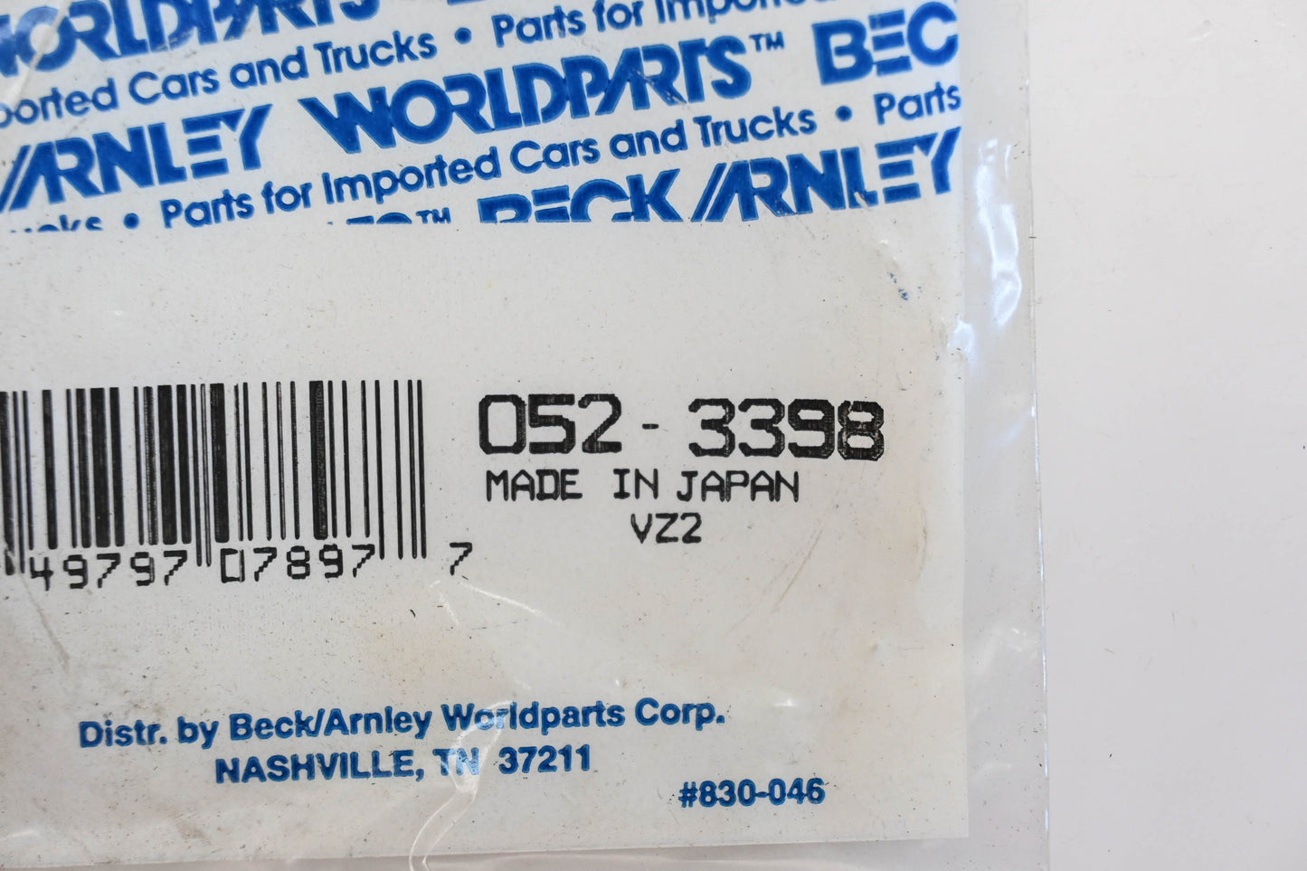 Beck/Arnley 052-3398 Wheel Seal NOS