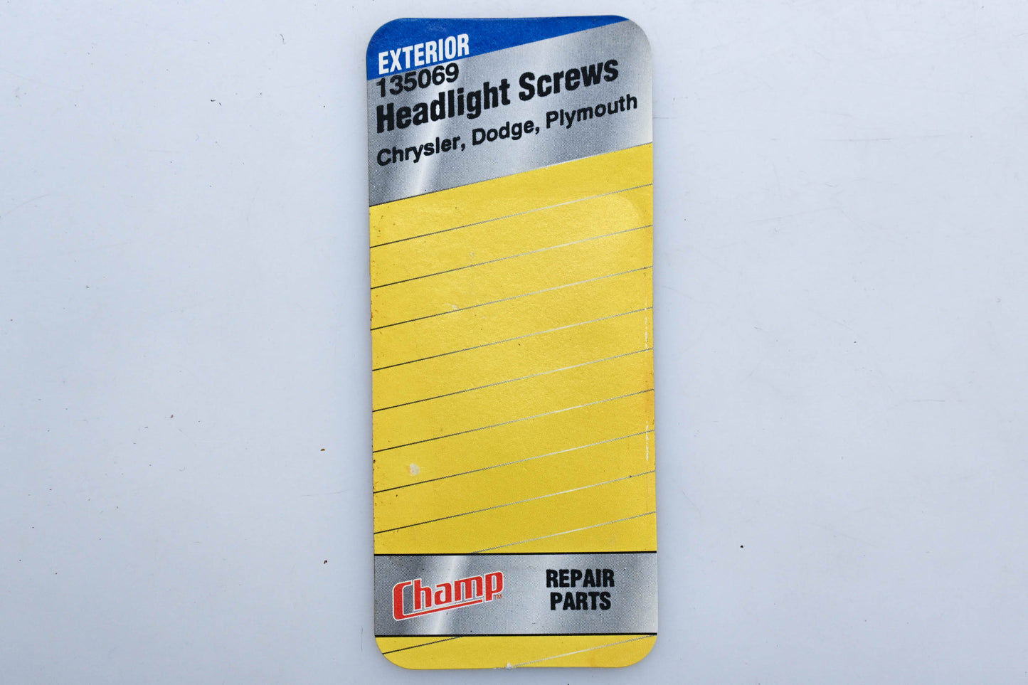 Champ 135069 Headlight Adjusting Screw Kit NOS