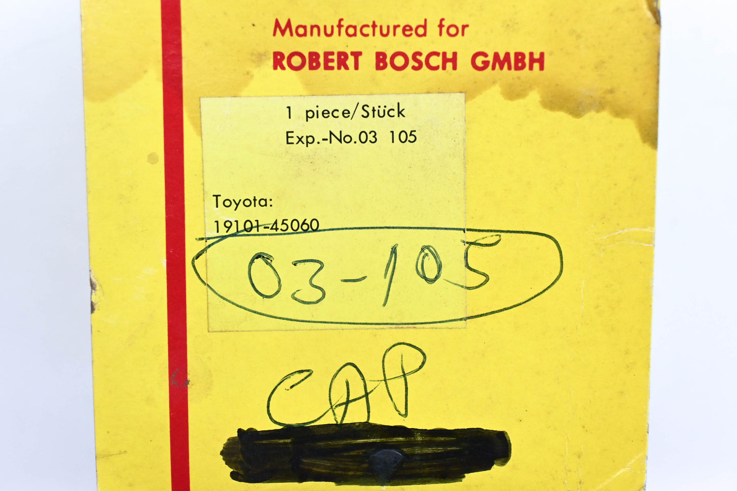 Bosch 03-105, 03 105, 19101-45060 Toyota Distributor Cap NOS