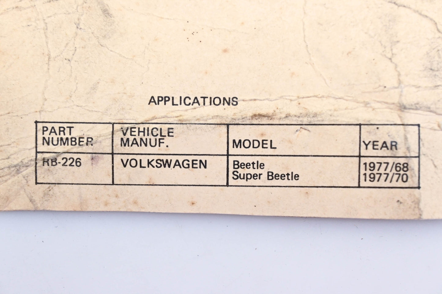 MPA RB-226 68-77 Volkswagen Beetle Side View Mirror NOS